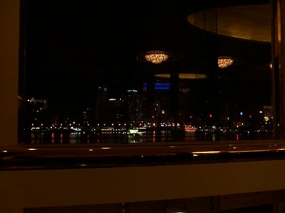 View across the Nile from the luxurious, new Cairo Meridien Hotel