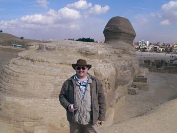 Eddie at the Sphinx's, er, posterior
