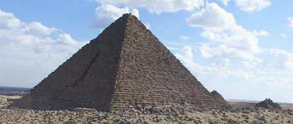 Menkaure's Pyramid (note the huge scar created by Othman in 1196AD)